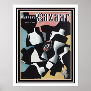 Vintager Deko Harper's Bazaar Poster 16 x 20