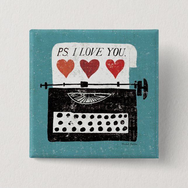 Vintager Desktop - Schreibmaschine Button (Vorderseite)