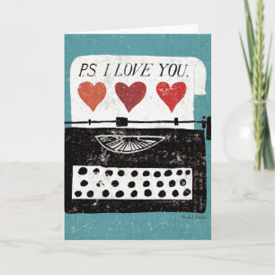 Vintager Desktop - Schreibmaschine Karte