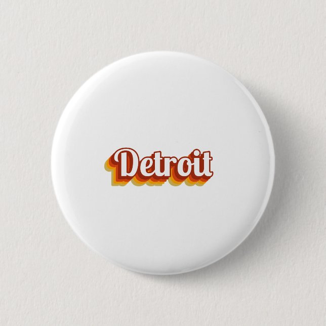 Vintager Detroit Button (Vorderseite)