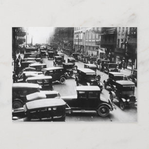 Vintager Detroit-Verkehr Postkarte