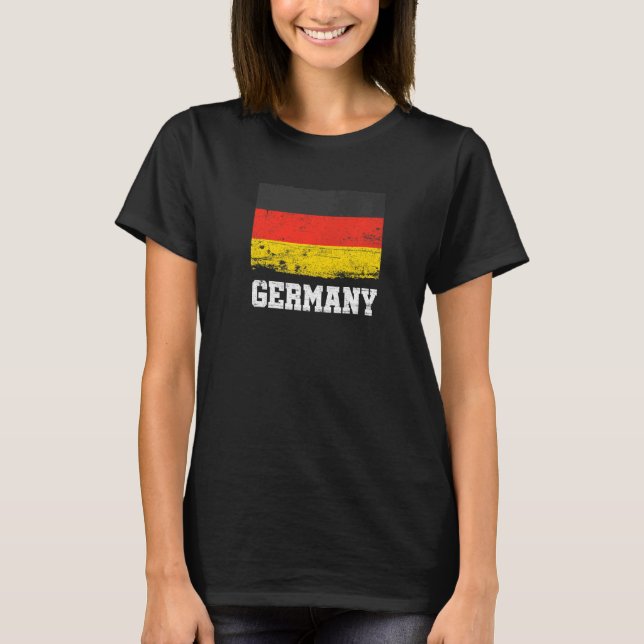 Vintager deutscher Flaggennachweis T-Shirt (Vorderseite)