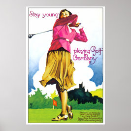 Vintager deutscher Golf Poster