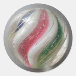 Vintager deutscher Handmarmor Runder Aufkleber