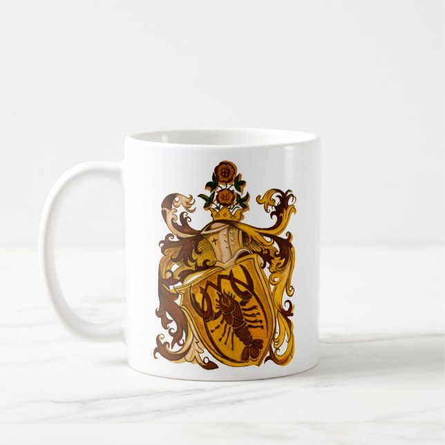 Vintager deutscher Krebs-Zodiakobat Kaffeetasse (Links)