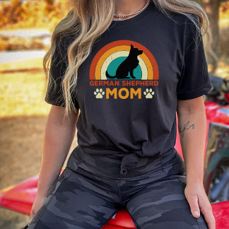Vintager deutscher Schäferhund Mama Sunset T-Shirt