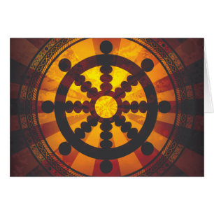 Vintager Dharma Rad-Druck