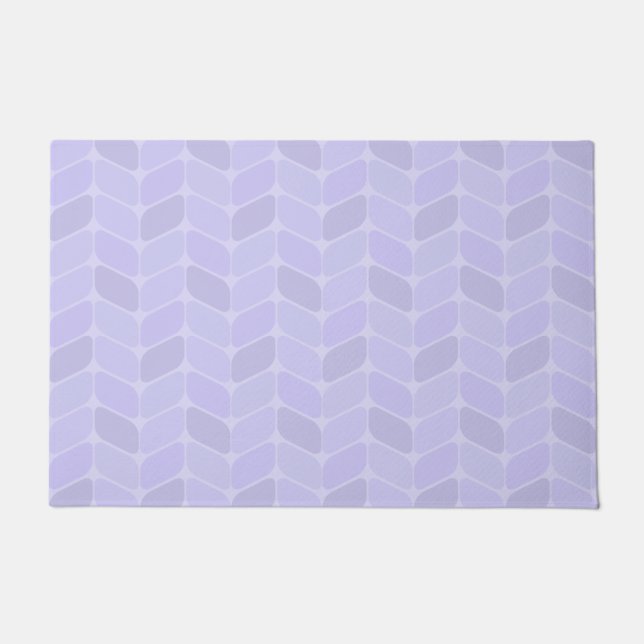 Vintager Diagonal-Rechtecke-Lavendel Fußmatte (Vorderseite)