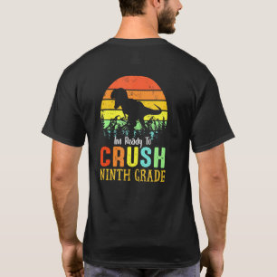 Vintager Dinosaurier Junge neunte Klasse zurück zu T-Shirt