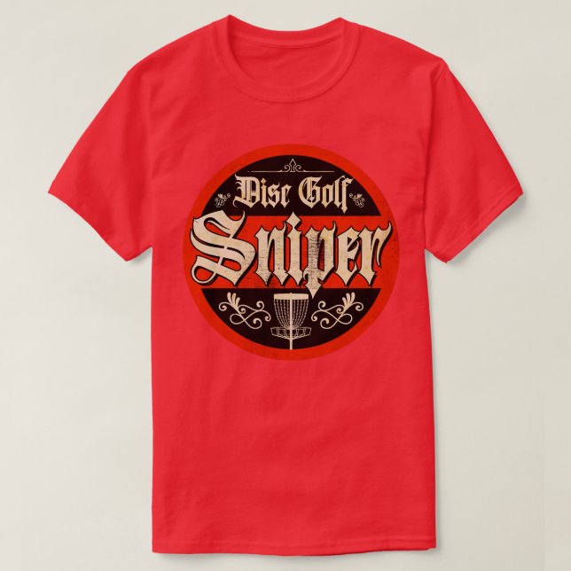 Vintager Disk Golf Sniper T-Shirt (Design vorne)