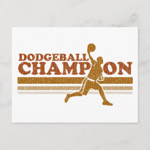 Vintager Dodgeball-Champion Postkarte