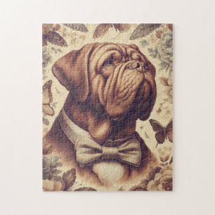 Vintager Dogue de Bordeaux Illustration Puzzle