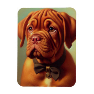 Vintager Dogue de Bordeaux Malerei Magnet