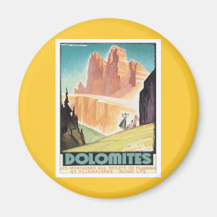 Vintager Dolomit-Berg Magnet