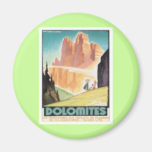 Vintager Dolomit-Berg Magnet