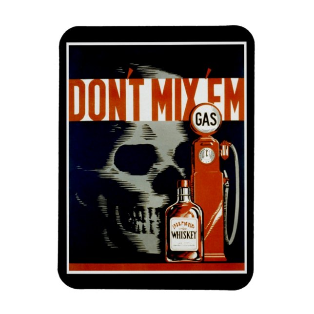 Vintager "Don't Mix 'Em'-Magnet Magnet (Vertikal)
