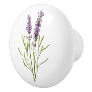 Vintager Door Knob der französischen Lavendel-Blu Keramikknauf