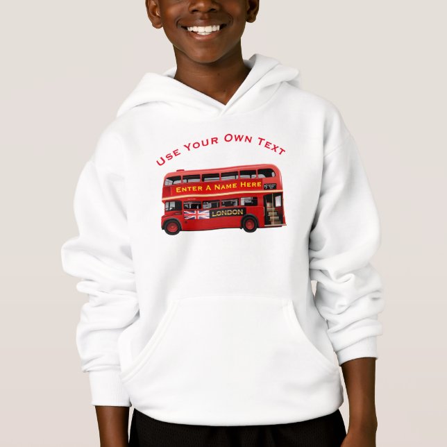 Vintager doppelter Decker-Bus Londons Hoodie (Vorderseite)