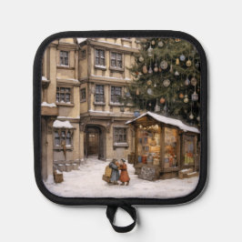 Vintager Dorfweihnachtsbaum Ansammlung Teetuch Topflappen