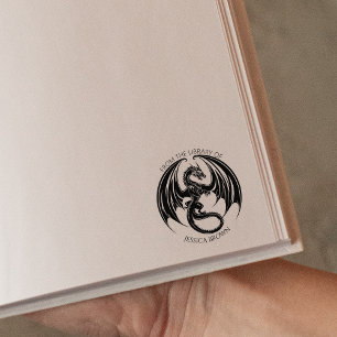 Vintager Drache aus der Bibliothek Gummistempel