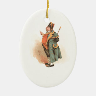 Vintager Drehungs-Herr Bumble Charles Dickens Keramikornament