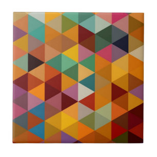 Vintager Dreieck-Muster-Hintergrund Fliese