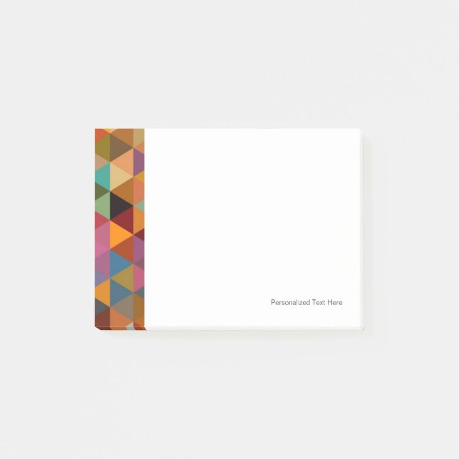 Vintager Dreieck-Muster-Hintergrund Post-it Klebezettel (Vorderseite)