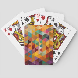 Vintager Dreieck-Muster-Hintergrund Spielkarten