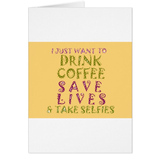 Vintager Drink Kaffee Rette Leben und nehmen Selid (Vorne)