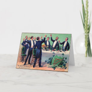 Vintager Drink St Patrick's Day Card Karte
