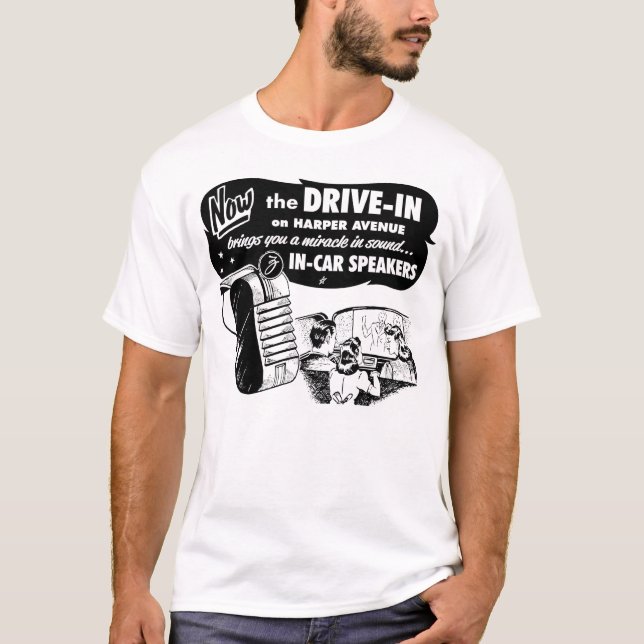 Vintager Drive-In-Lautsprecher und T - Shirt (Vorderseite)