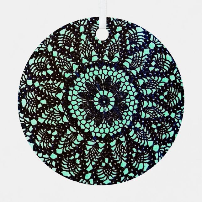 Vintager Druckauftrag Ornament Aus Metall (Vorderseite)