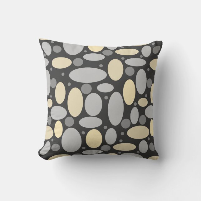 Vintager Druckpat mit spitzen Punktkorkeln Kissen (Vorderseite)