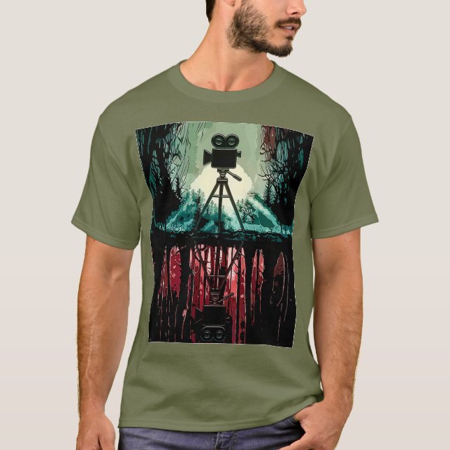 Vintager Dschungelästhetischer Filmmacher T-Shirt (Vorderseite)