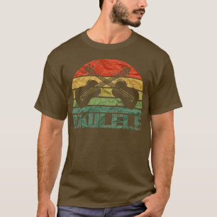 Vintager Dual Ukulele Instrument Hawaiian Uke Beac T-Shirt