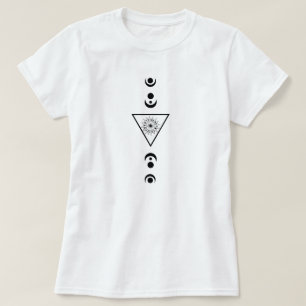 Vintager Dunkler Moon Star Black Sun Retro Magie T-Shirt
