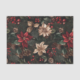 Vintager dunkler und launischer Weihnachtsfeiertag Seidenpapier