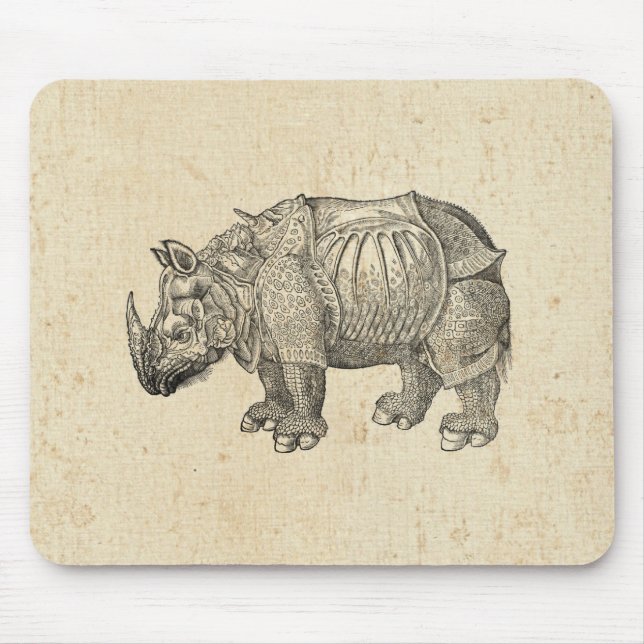 Vintager Durer Rhino Mousepad (Vorne)