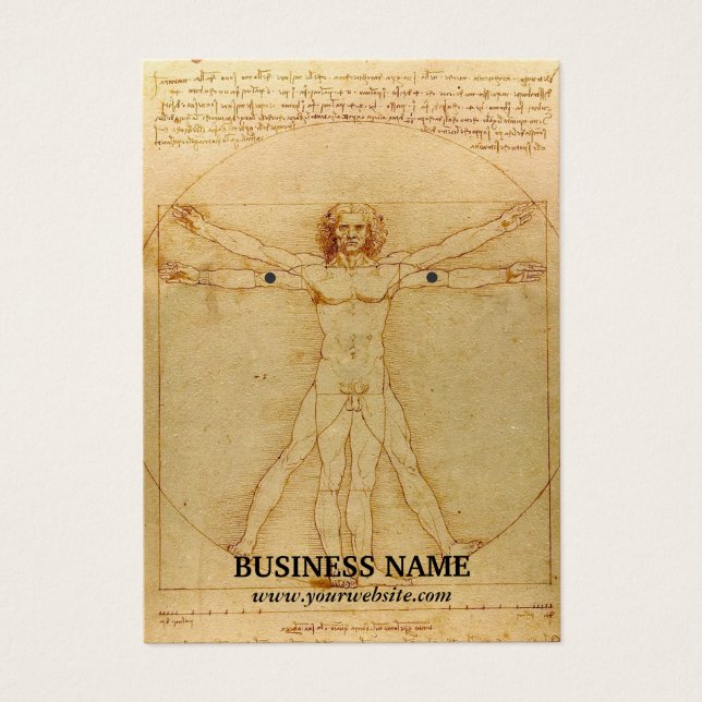 Vintager Earring Holder Da Vinci menschlicher Körp (Vorderseite)