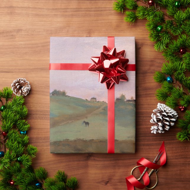 Vintager Edgar Degas Pferde in einem Weidenwrappin Geschenkpapier (Feiertagsgeschenk)