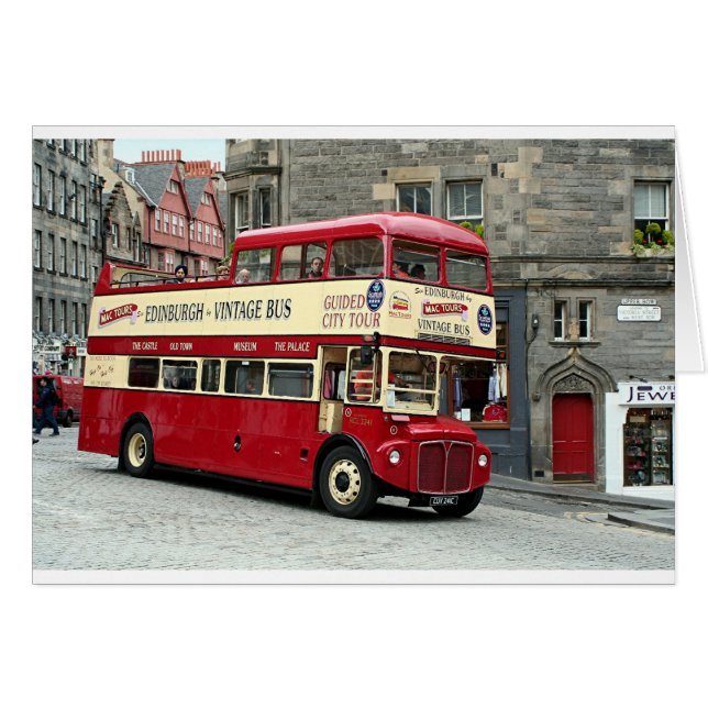 Vintager Edinburgh-Ausflug-Bus, Schottland, (Vorderseite (Horizontal))