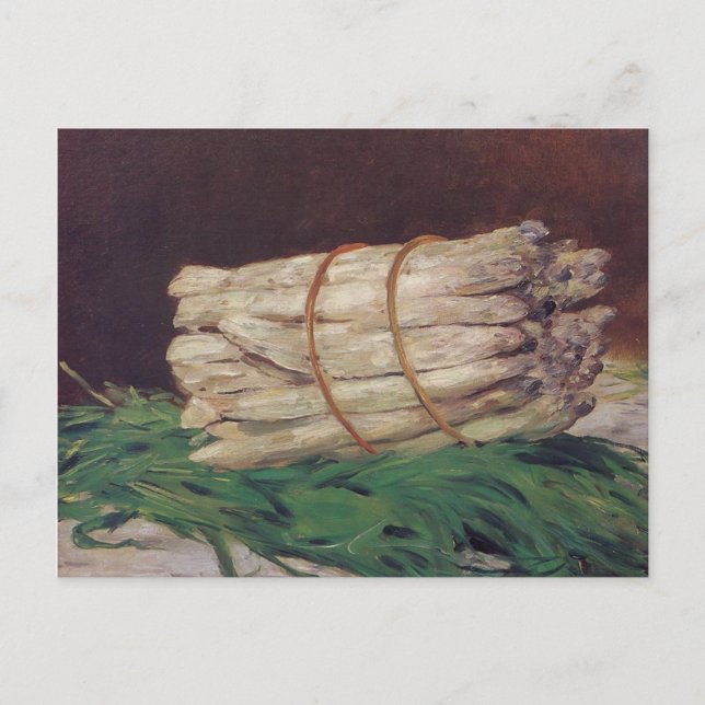 Vintager Edouard Manet Bunch Asparagus Postkarte (Vorderseite)