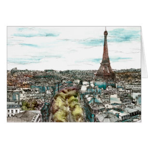 Vintager Eiffel Turm der Bestimmungsort- in