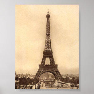 Vintager Eiffel-Turm-Druck Poster