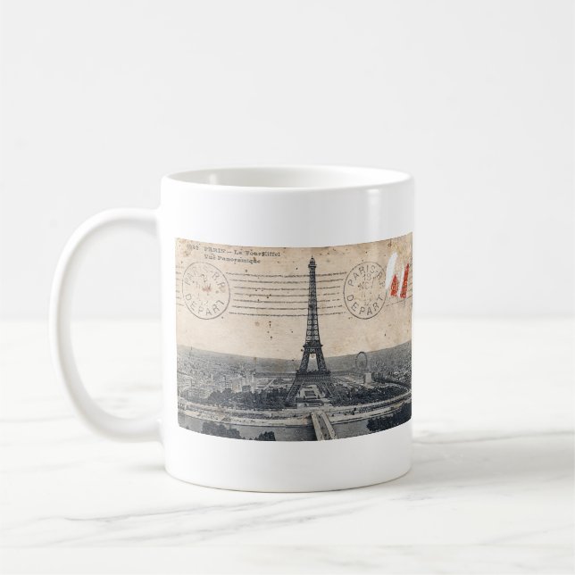 Vintager Eiffel-Turm Kaffeetasse (Links)