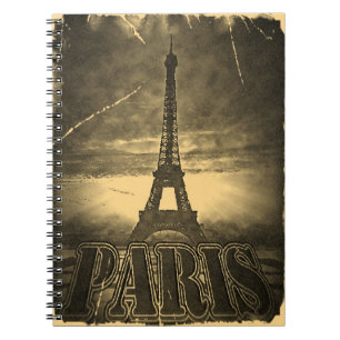 Vintager Eiffel-Turm Paris #2 - Notizbuch Notizblock