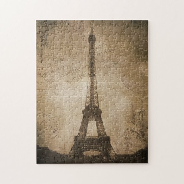 Vintager Eiffel-Turm Puzzle (Vertikal)