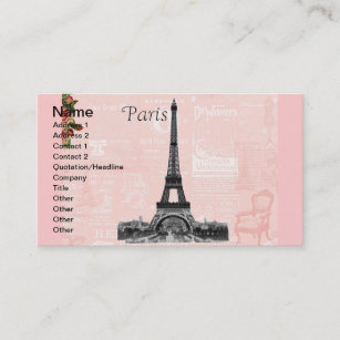 Vintager Eiffel-Turm Visitenkarte