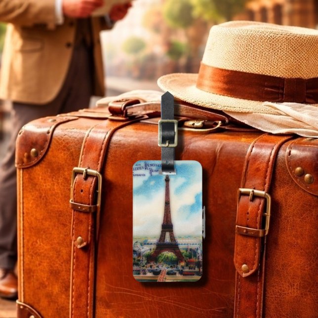 Vintager Eiffelturm Gepäckanhänger (Von Creator hochgeladen)