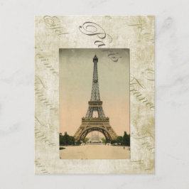 Vintager Eiffelturm Kunst Postkarte